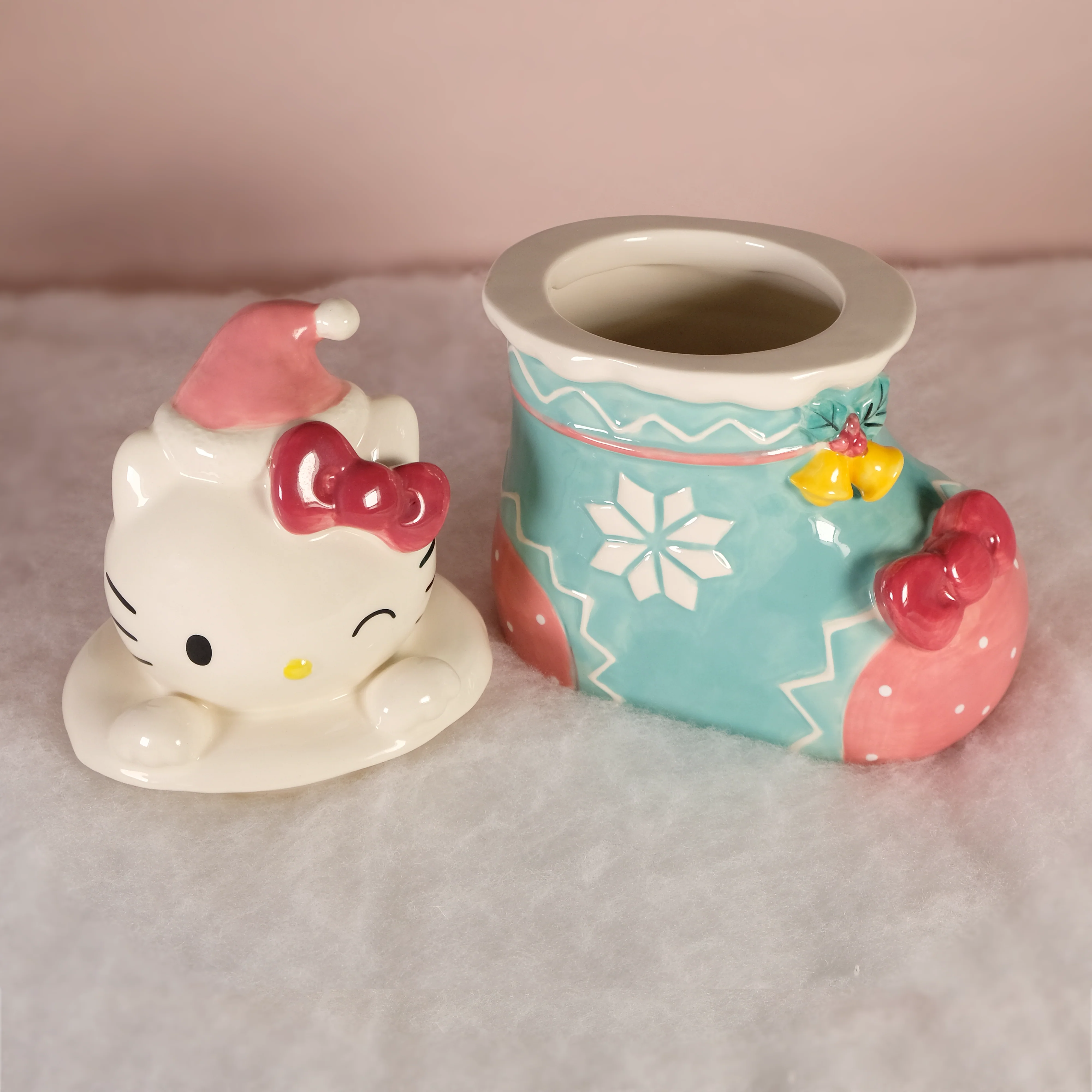 Hello Kitty Holiday Stocking Cookie Jar - Image 4