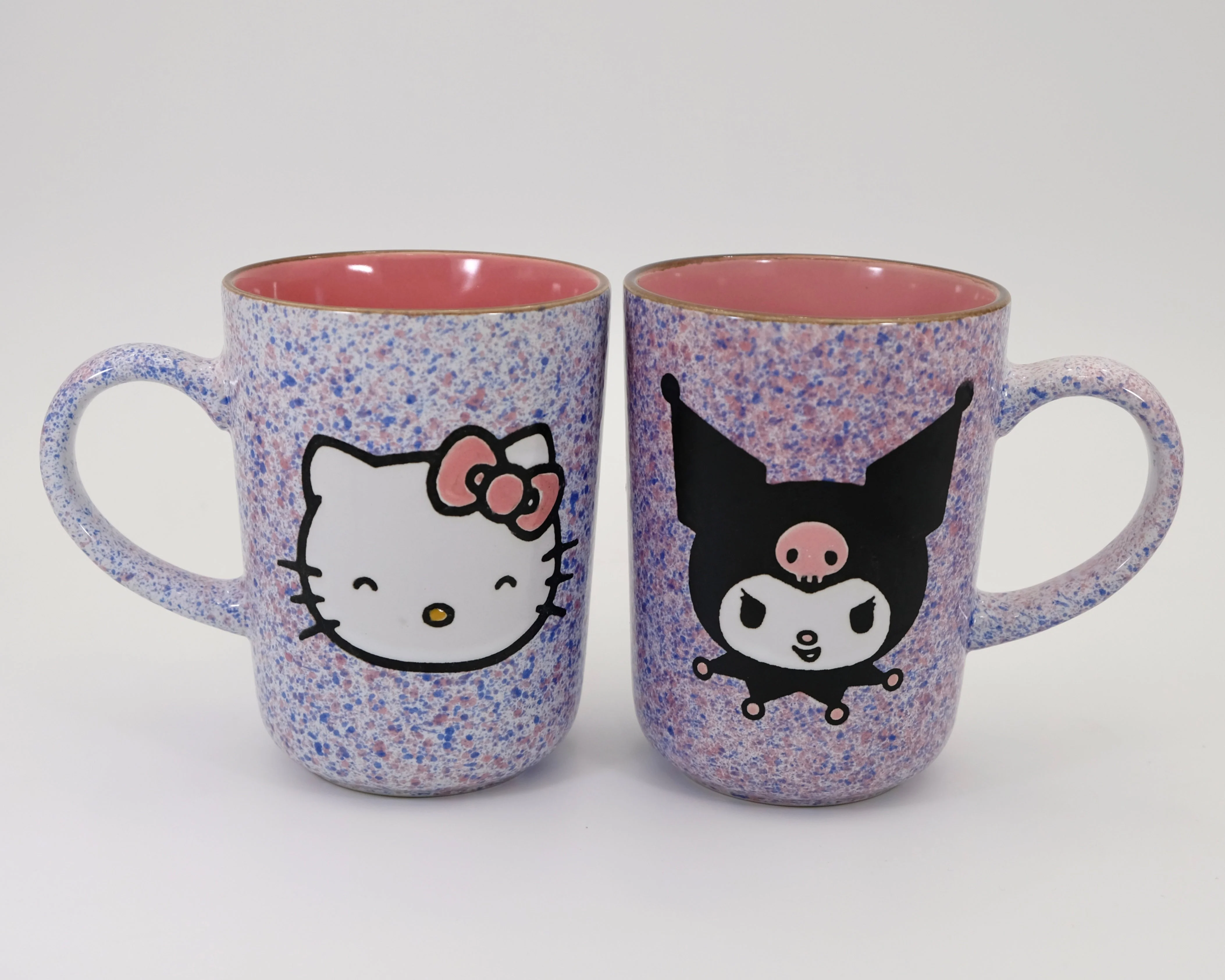 HELLO KITTY & KUROMI COLORFUL SPECKLE 18OZ MUG SET OF 2