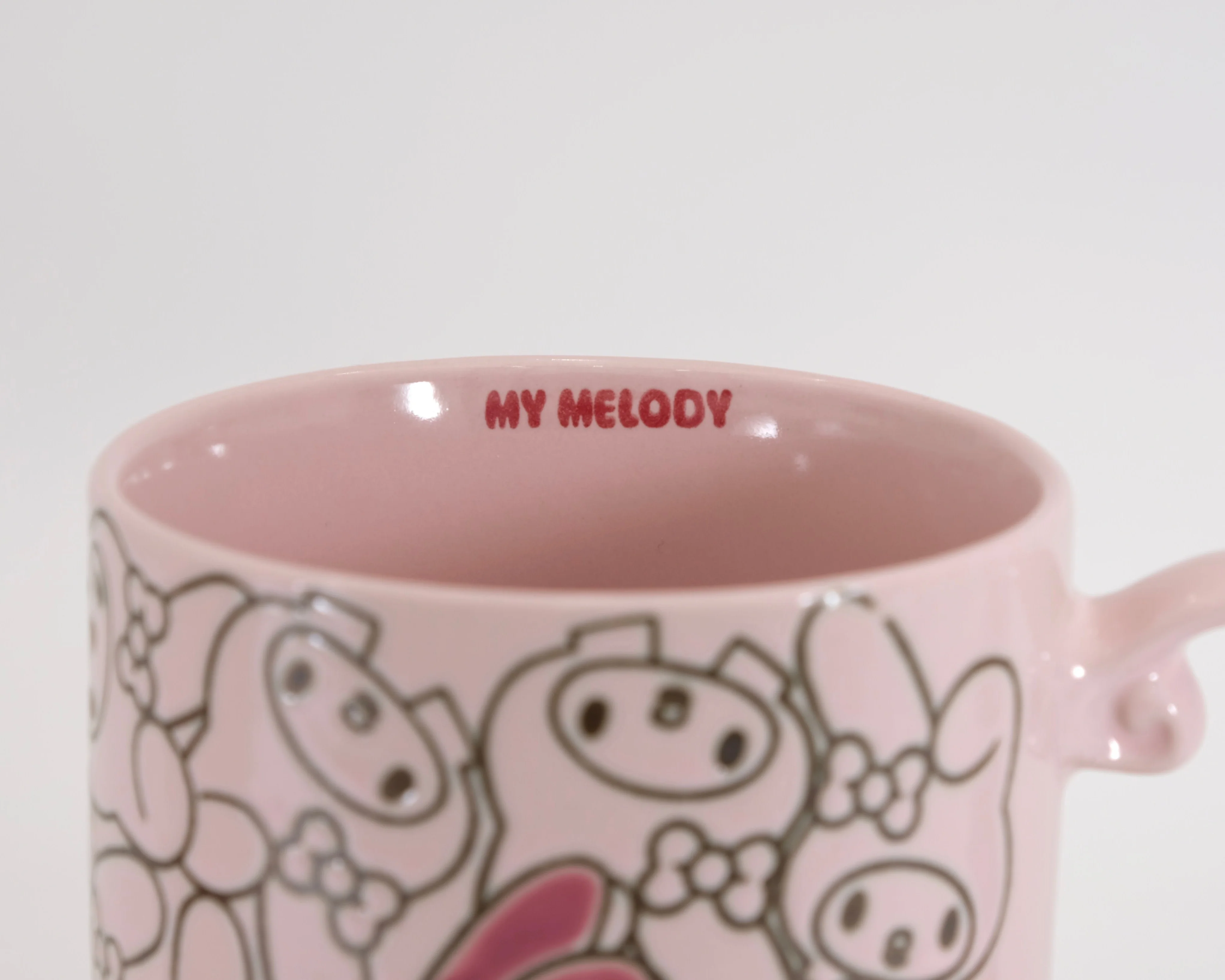 HELLO KITTY & MY MELODY REPEAT WRAP PINK 21OZ MUG SET OF 2 - Image 3