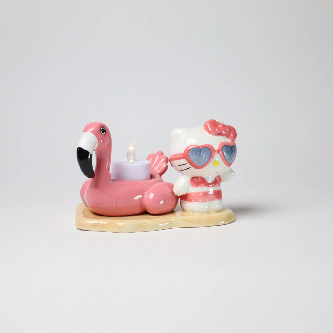 Hello Kitty Pink Flamingo Tea Light Candle Holder