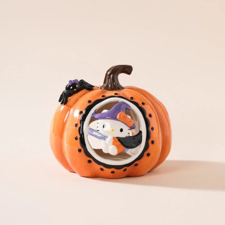 Hello Kitty Pumpkin Cutout Candle House - Image 3