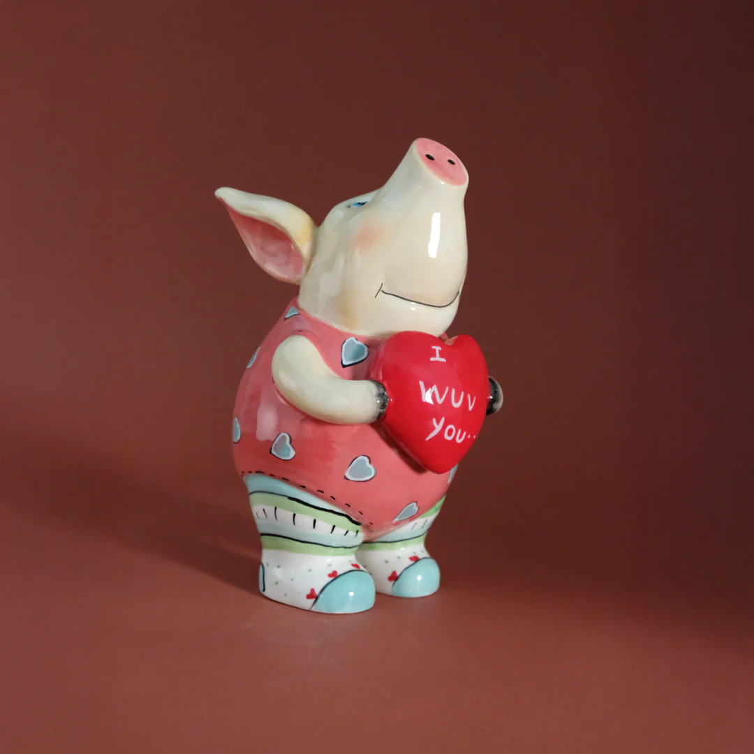 I Wuv You Piglet Figurine - Image 2