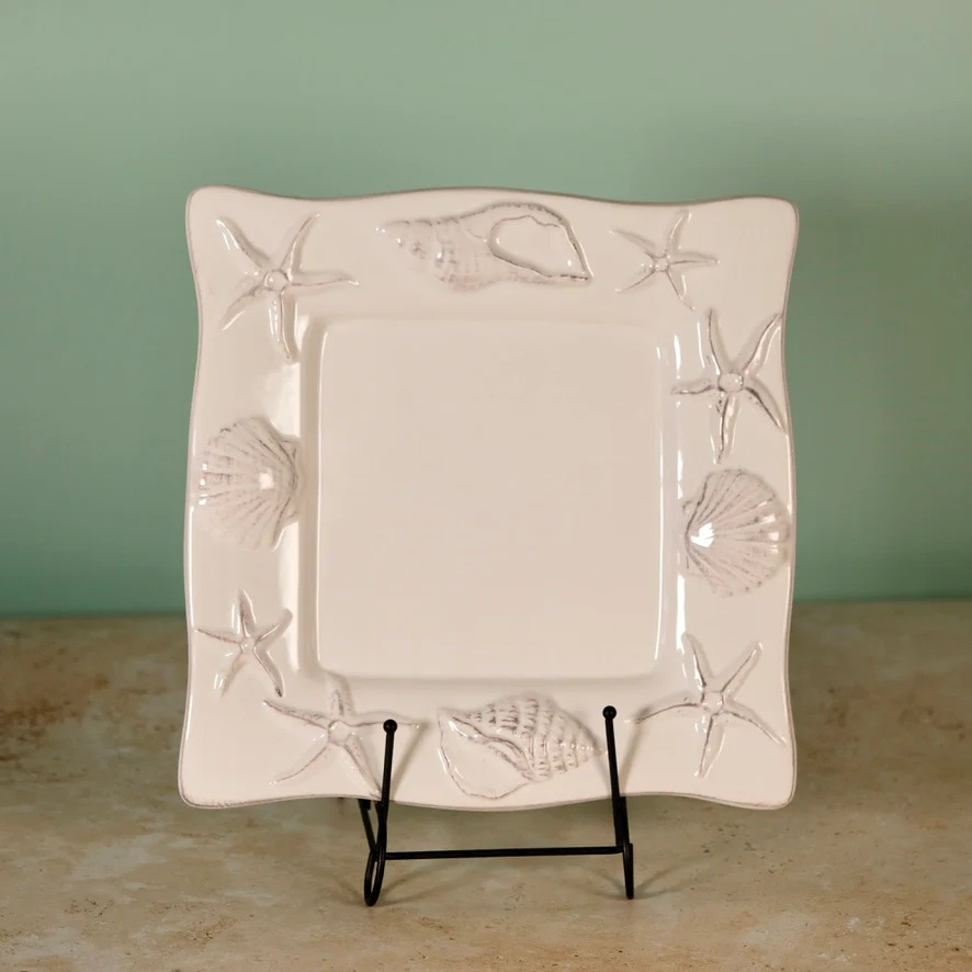 LAGUNA COASTAL 9'' SQUARE PLATE WHITE - Image 2