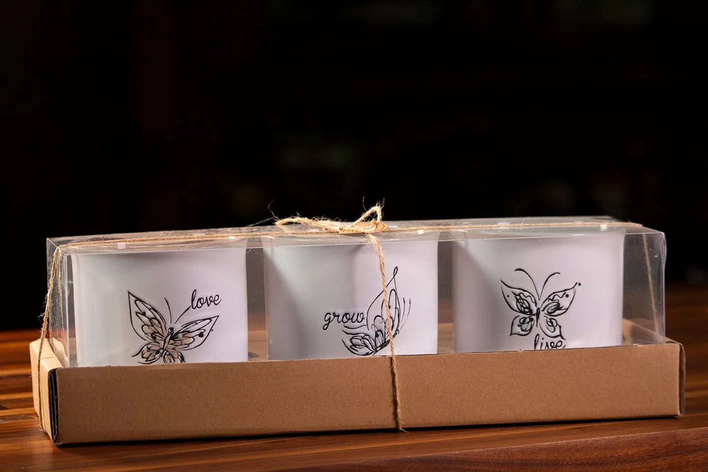 Landry Butterfly Set of 4" Planters W/ Tray - Image 2