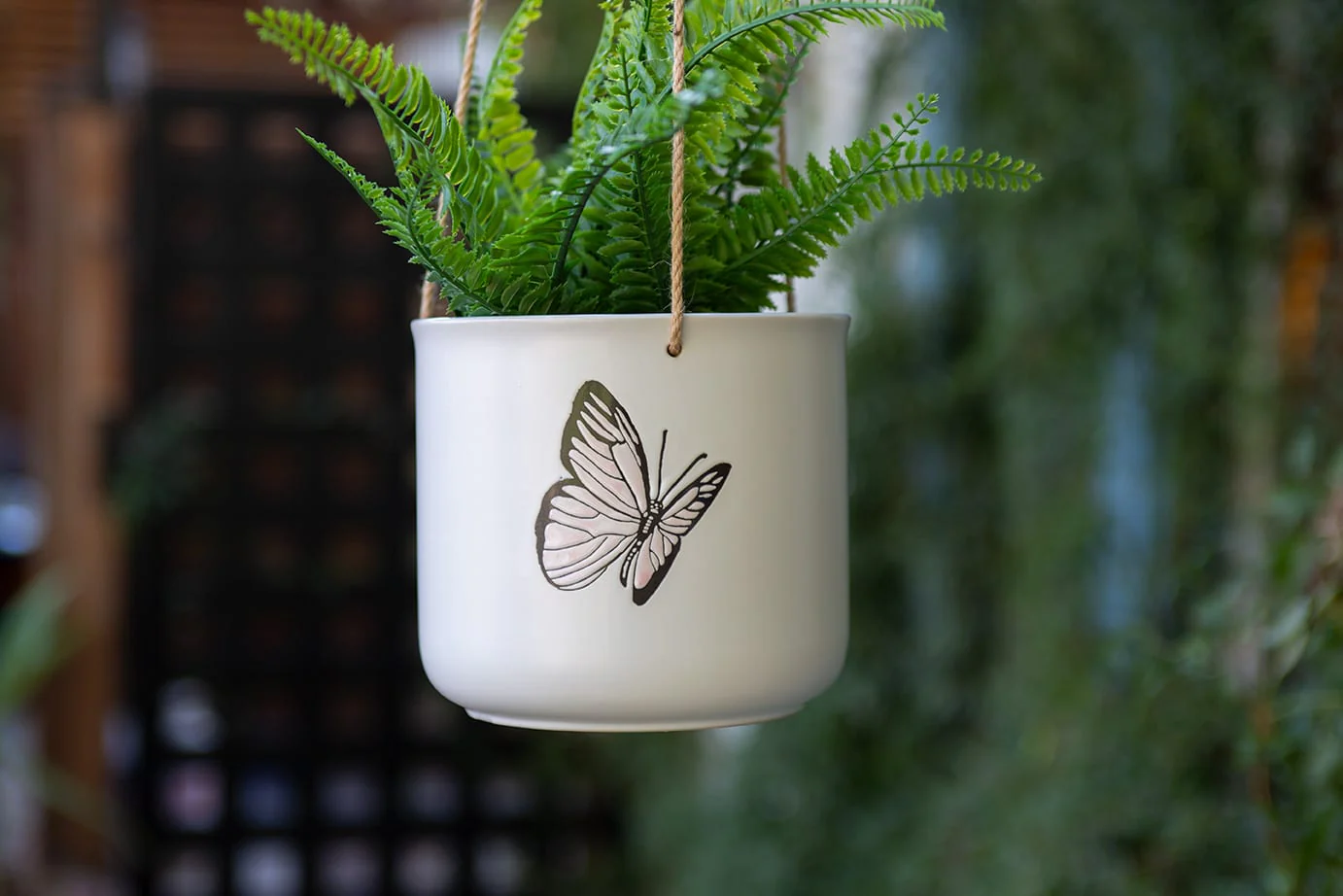 Lilyanna Butterfly Flower Pot ; Hanging 6.5"