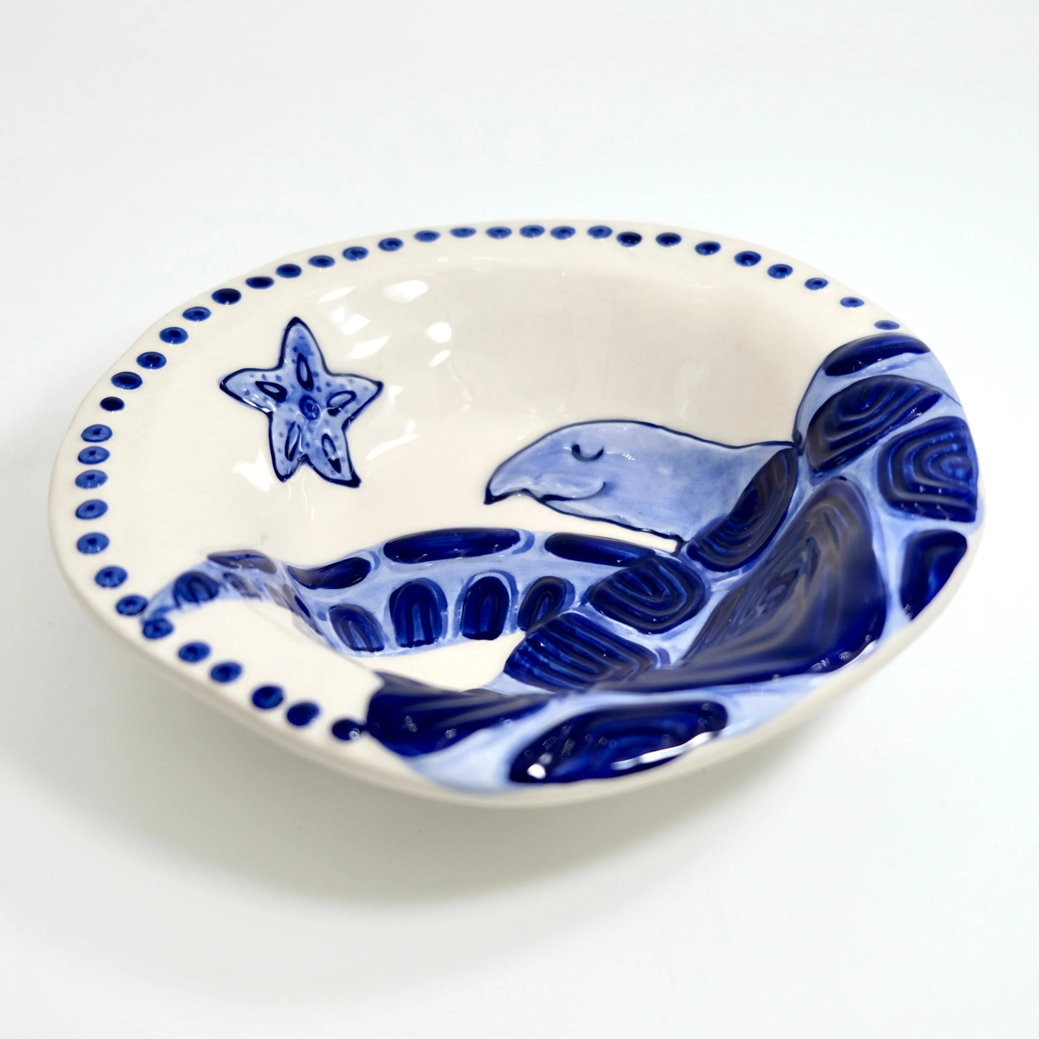 MAGIC SEA TURTLE SOUP BOWL - COBALT BLUE - Image 3