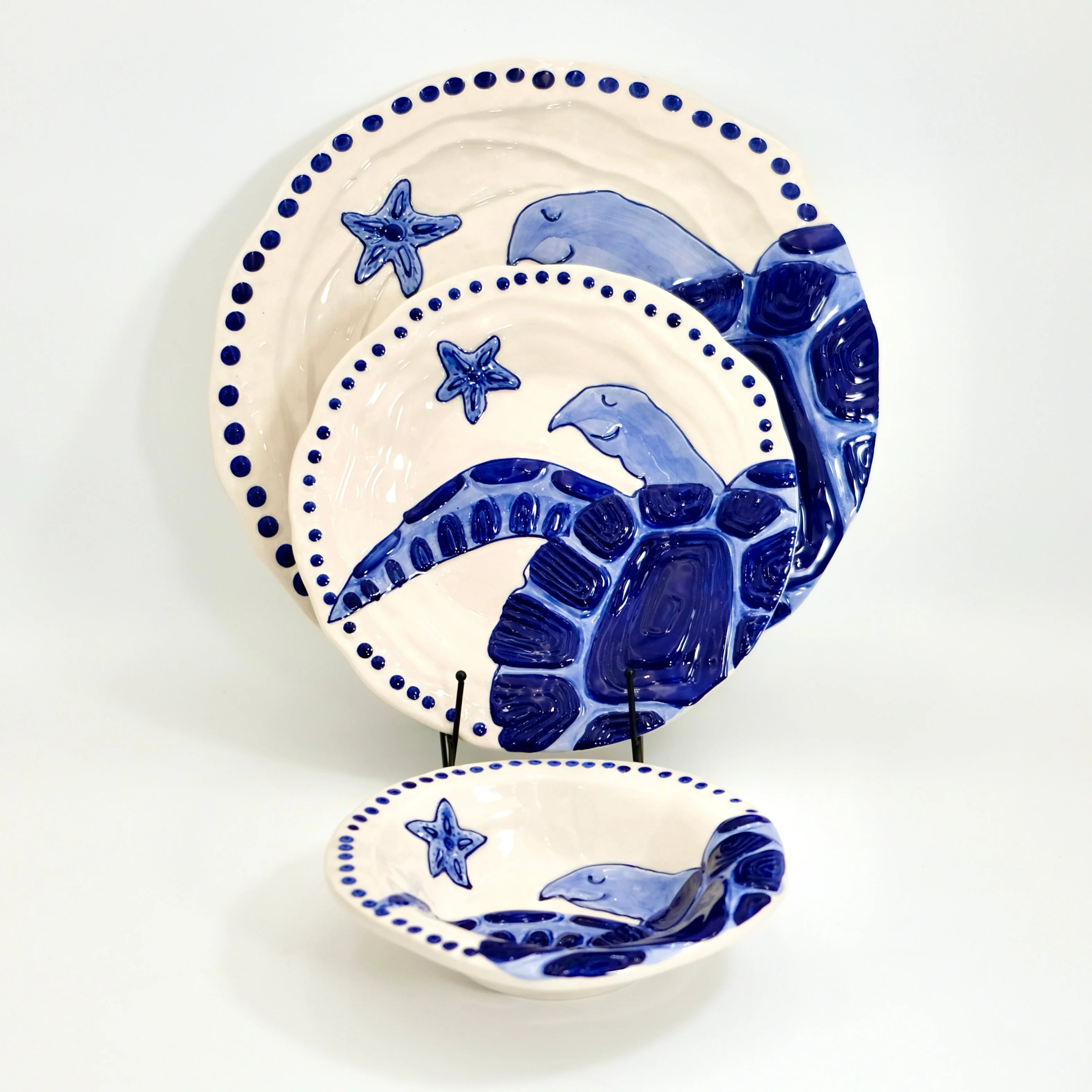 MAGIC SEA TURTLE SOUP BOWL - COBALT BLUE - Image 5