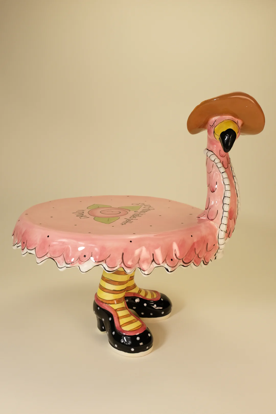 Miss Precious Flamingo Footed Cake Plate