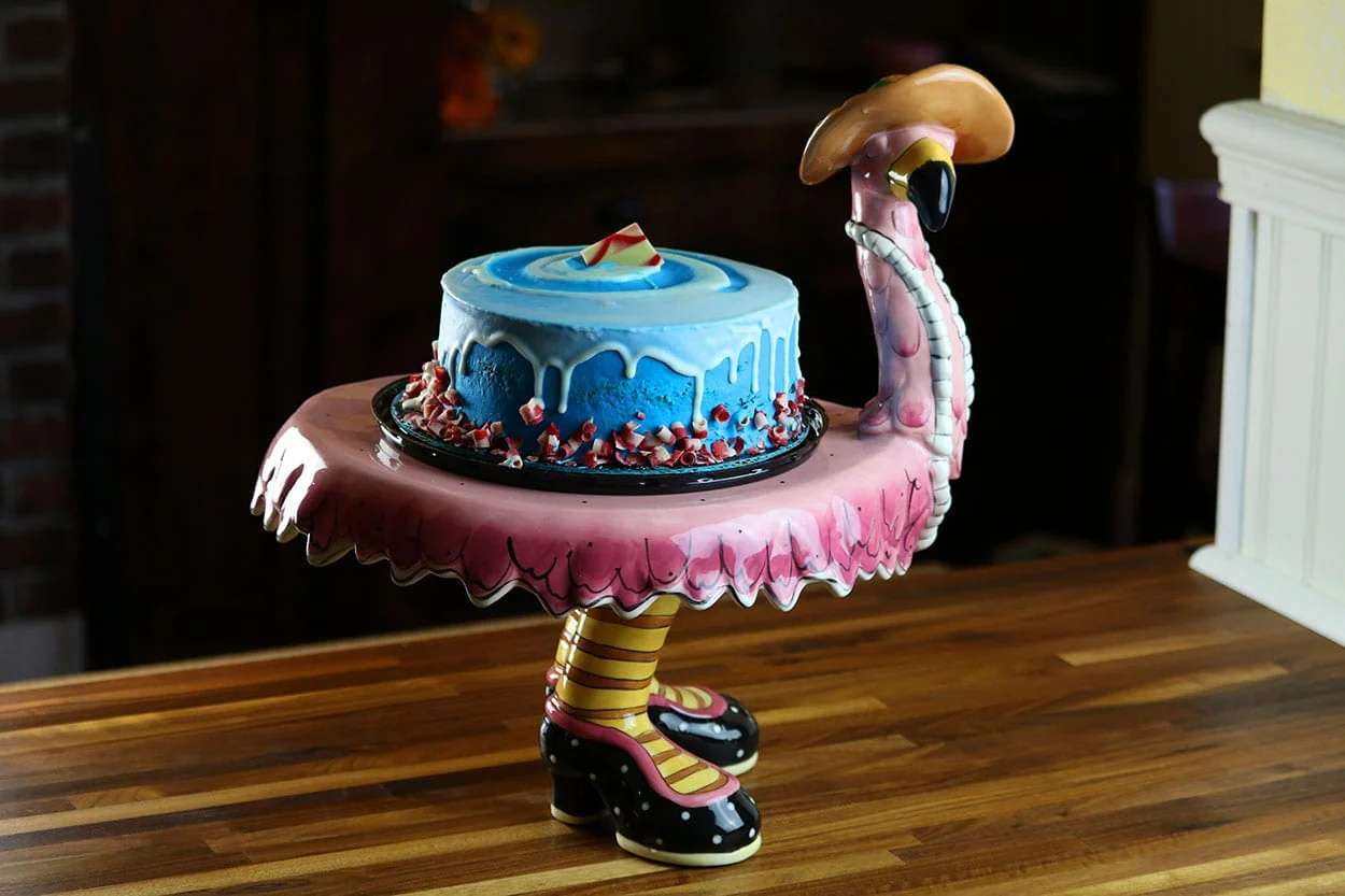 Miss Precious Flamingo Footed Cake Plate - Image 11