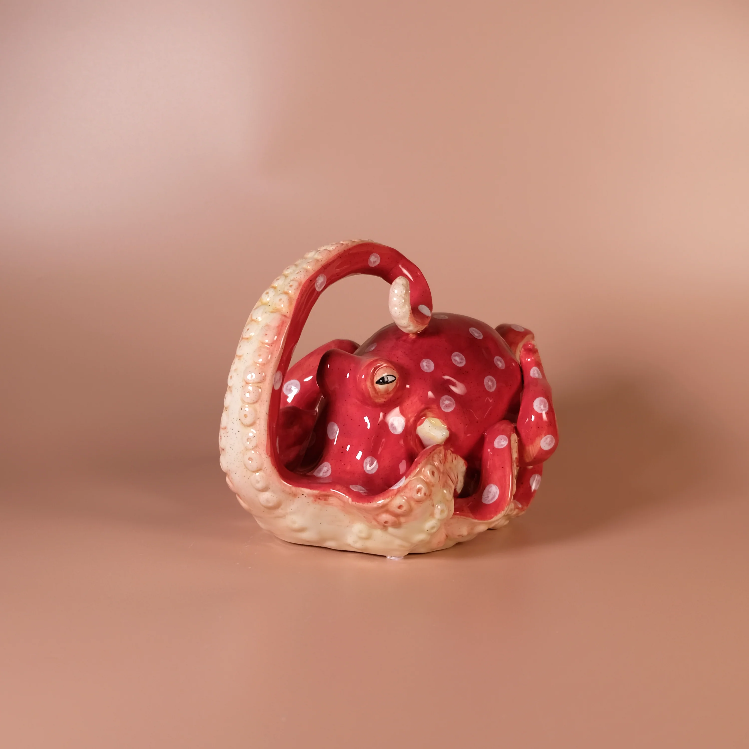 Red Octopus Figurine - Image 4