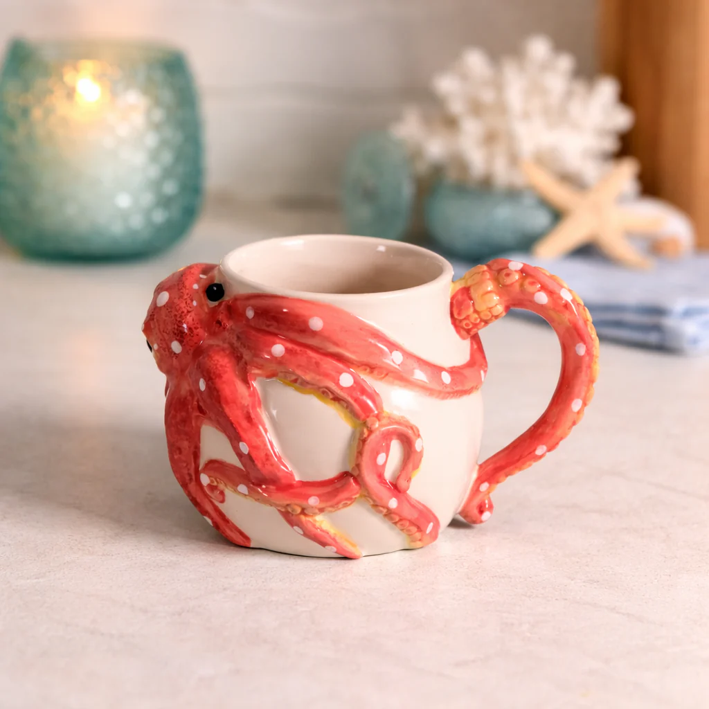 Red Octopus Mug - Image 2