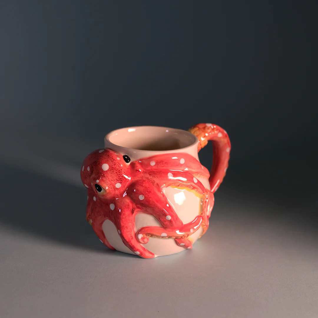 Red Octopus Mug - Image 3