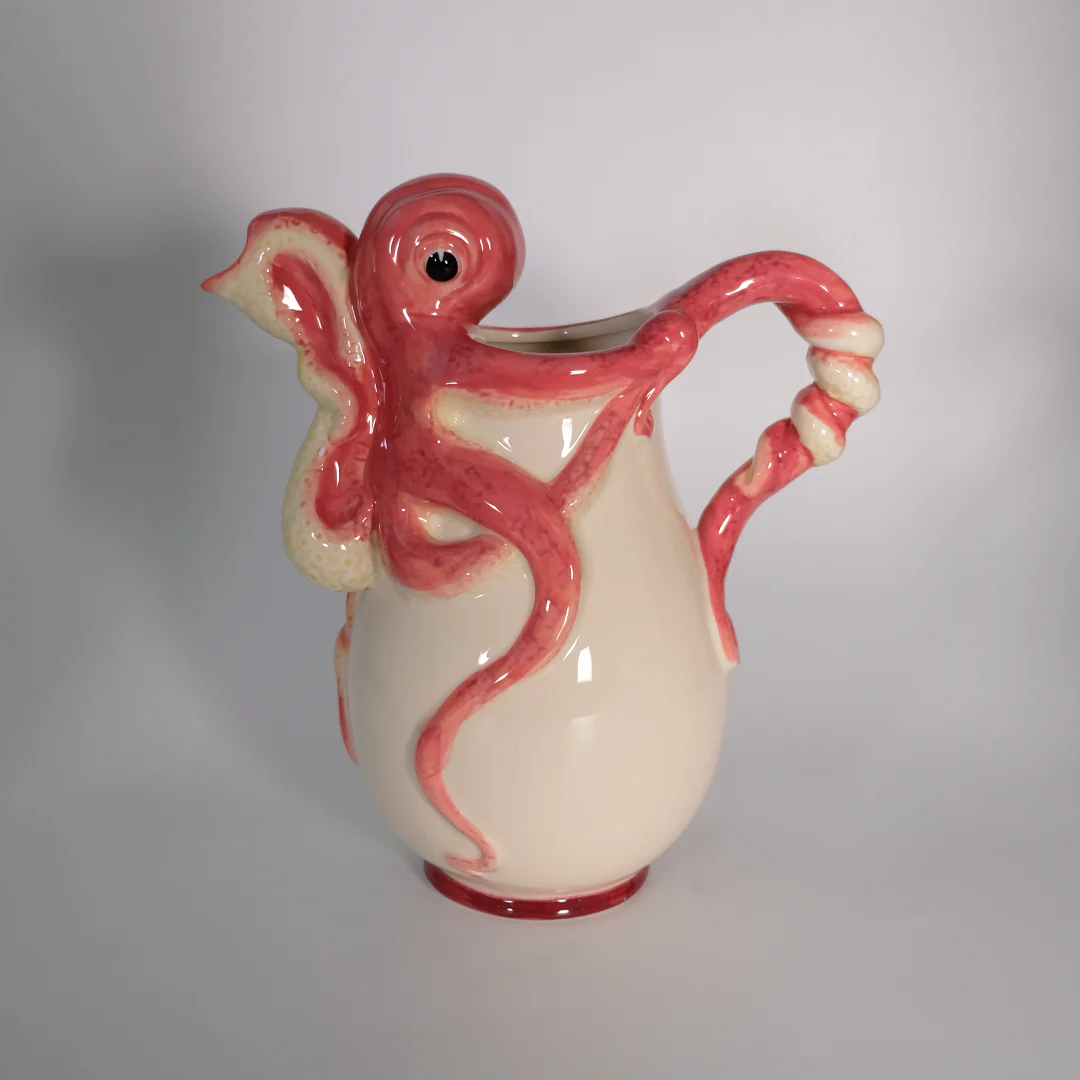Red Octopus Pitcher