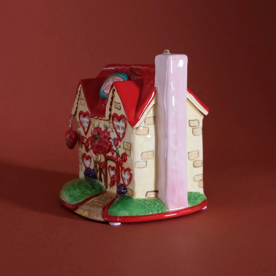 Red Rose Cottage Small Candle House - Image 2