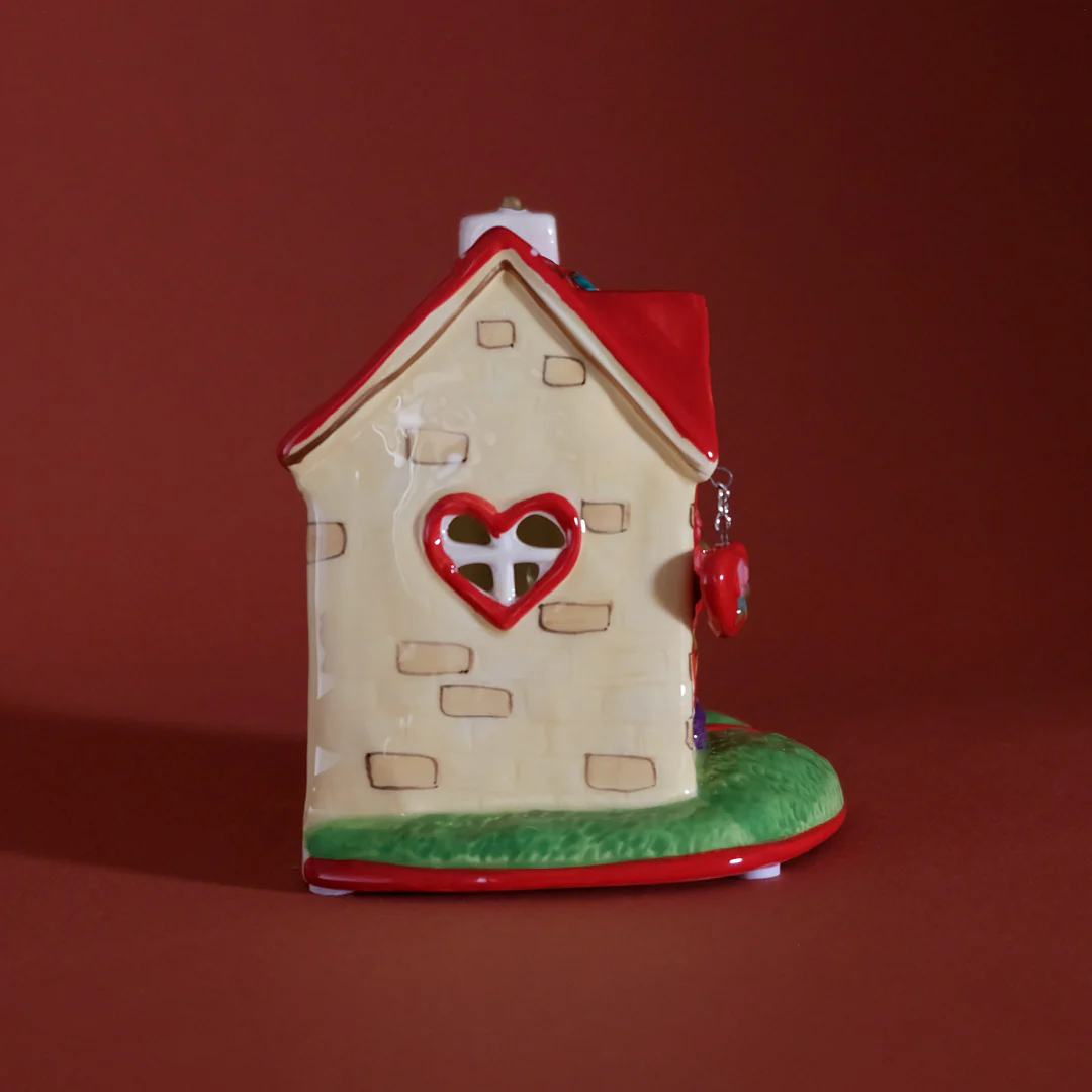 Red Rose Cottage Small Candle House - Image 4