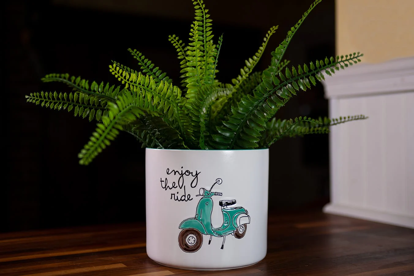 Scooter Love Flower Pot 6.5