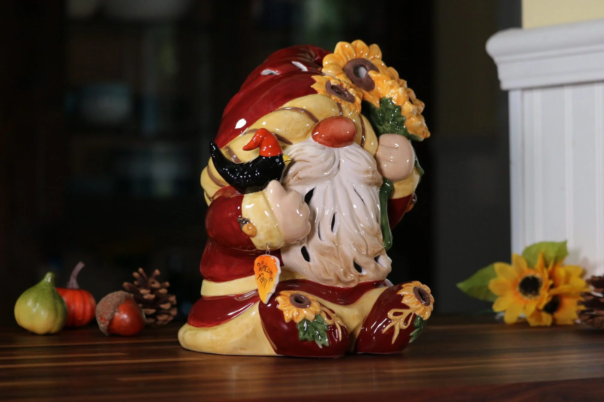 Sunflower Harvest Gnome Tealight Holder - Image 2