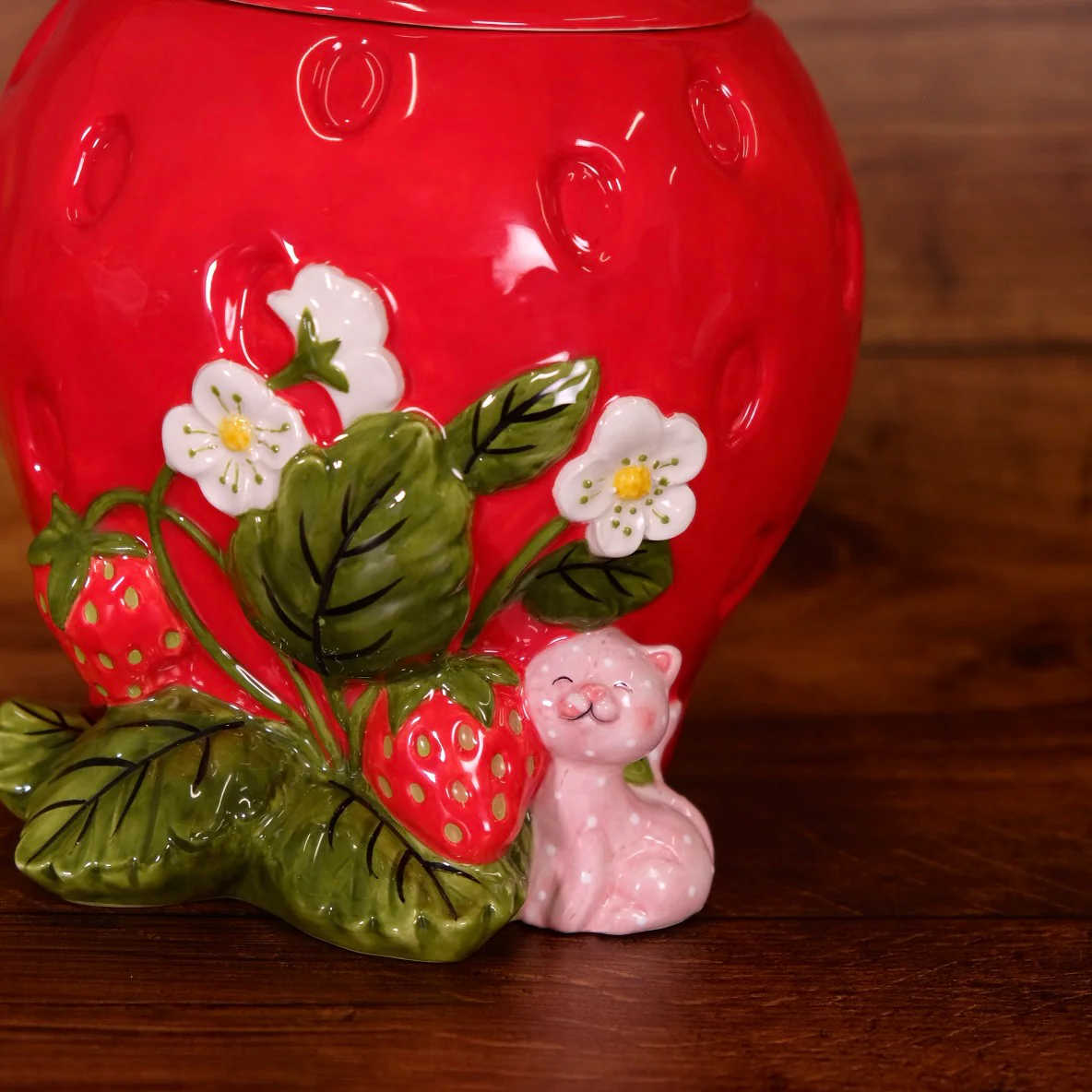 Sweet Strawberry Stash Cookie Jar - Image 4