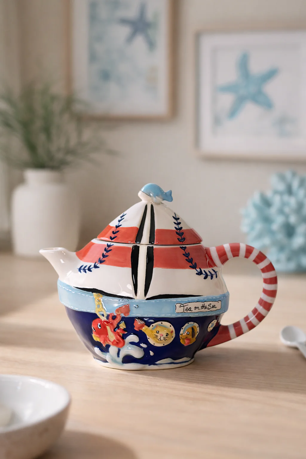 Tea On the Sea Sailboat Teapot - Image 2