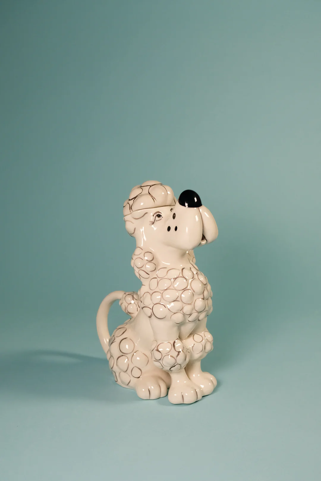 Toy Poodle Teapot - White