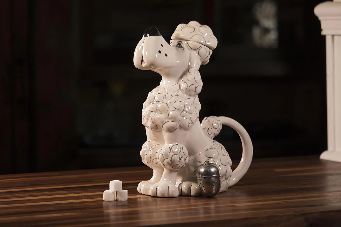 Toy Poodle Teapot - White - Image 2