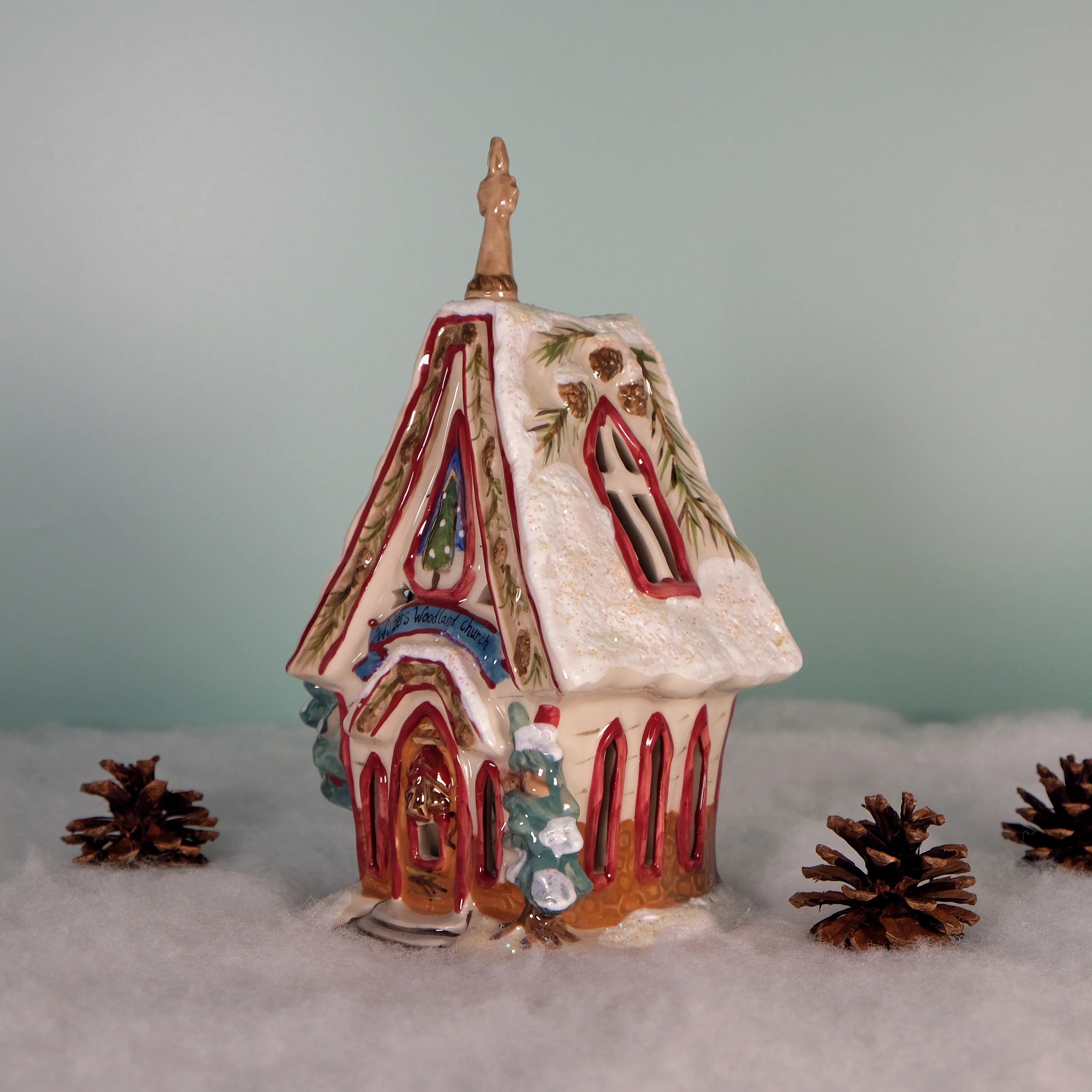 Winter Wonderland Church Candle House - Image 2
