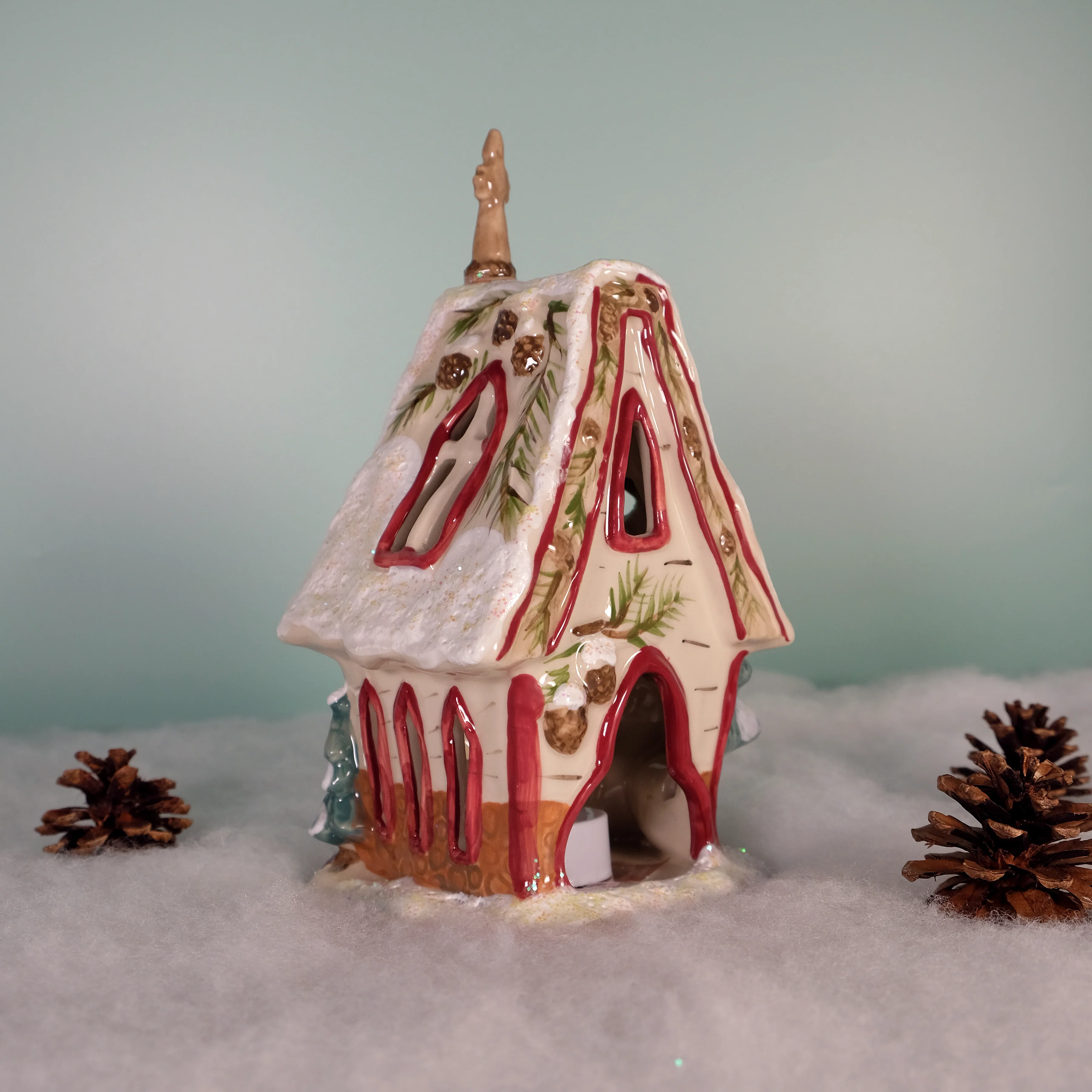 Winter Wonderland Church Candle House - Image 4