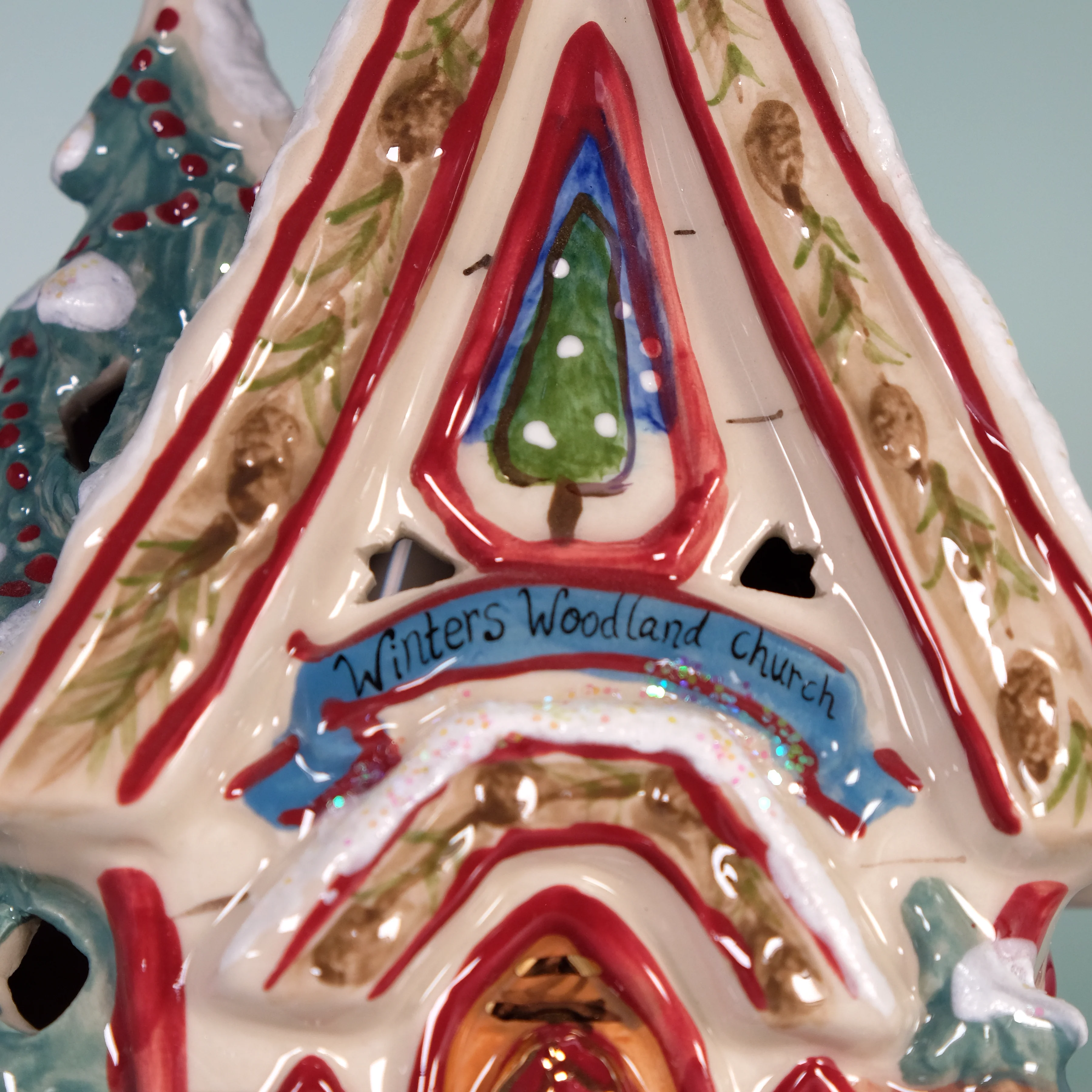Winter Wonderland Church Candle House - Image 7
