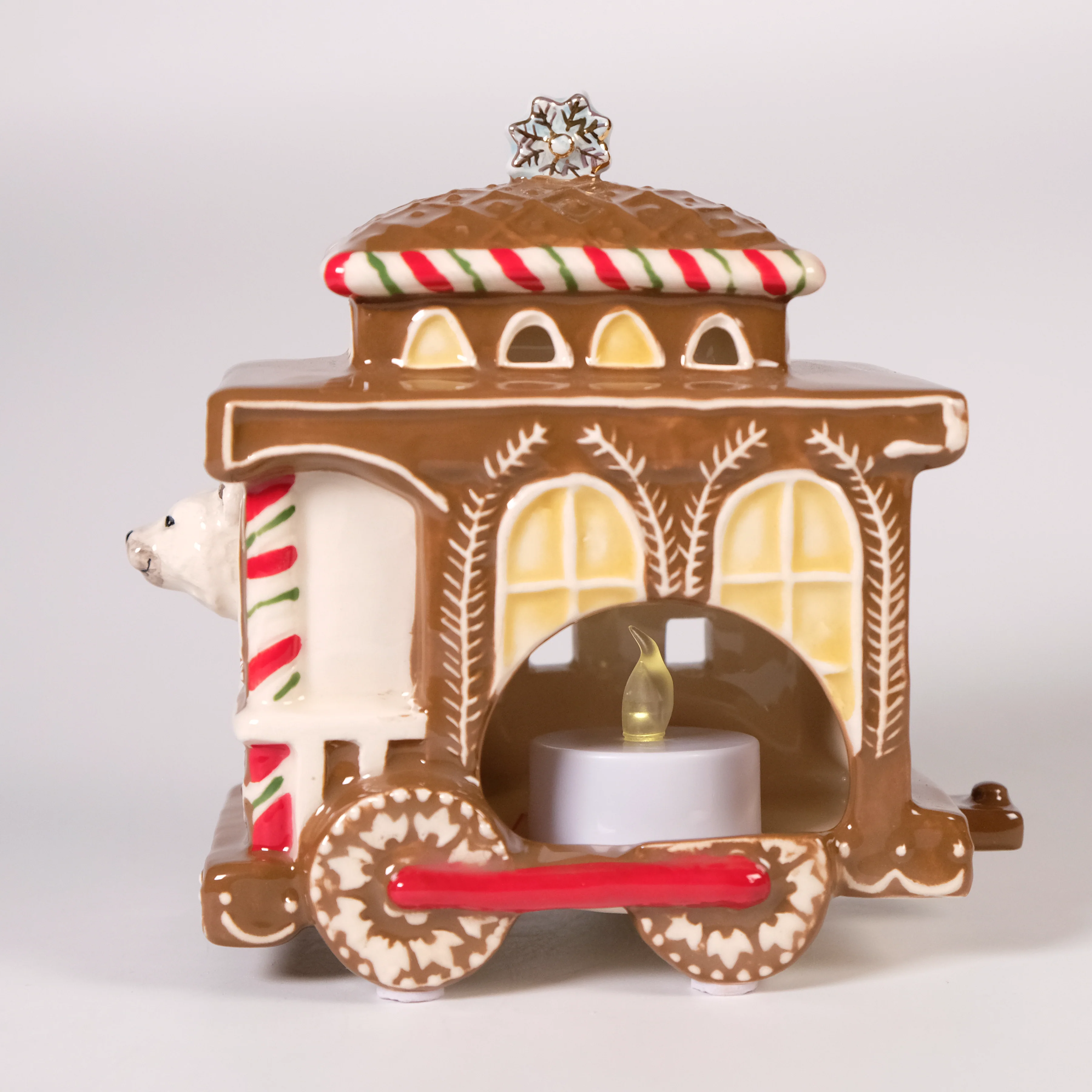 Woodland Gingerbread Train Candle House - Image 10