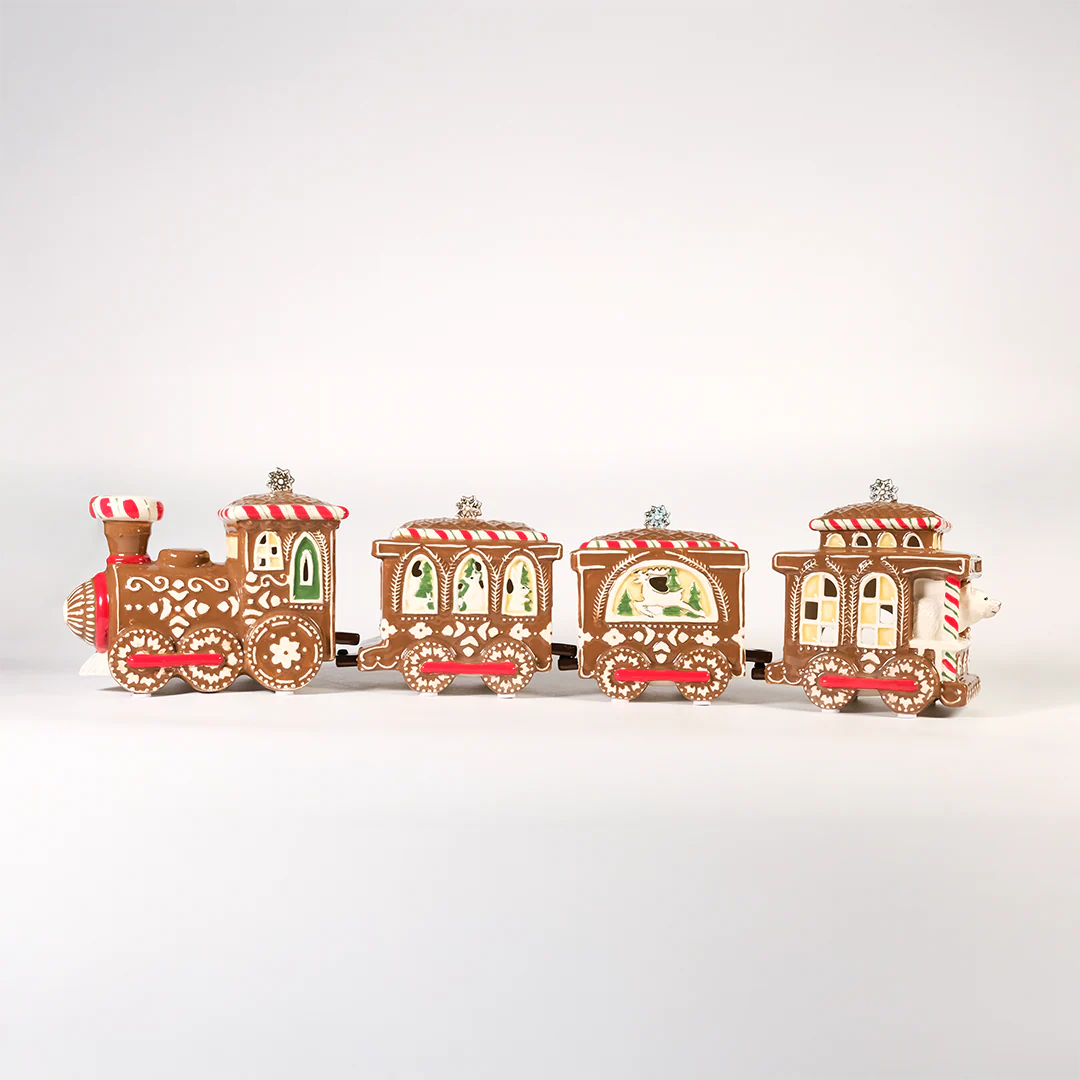 Woodland Gingerbread Train Candle House - Image 2