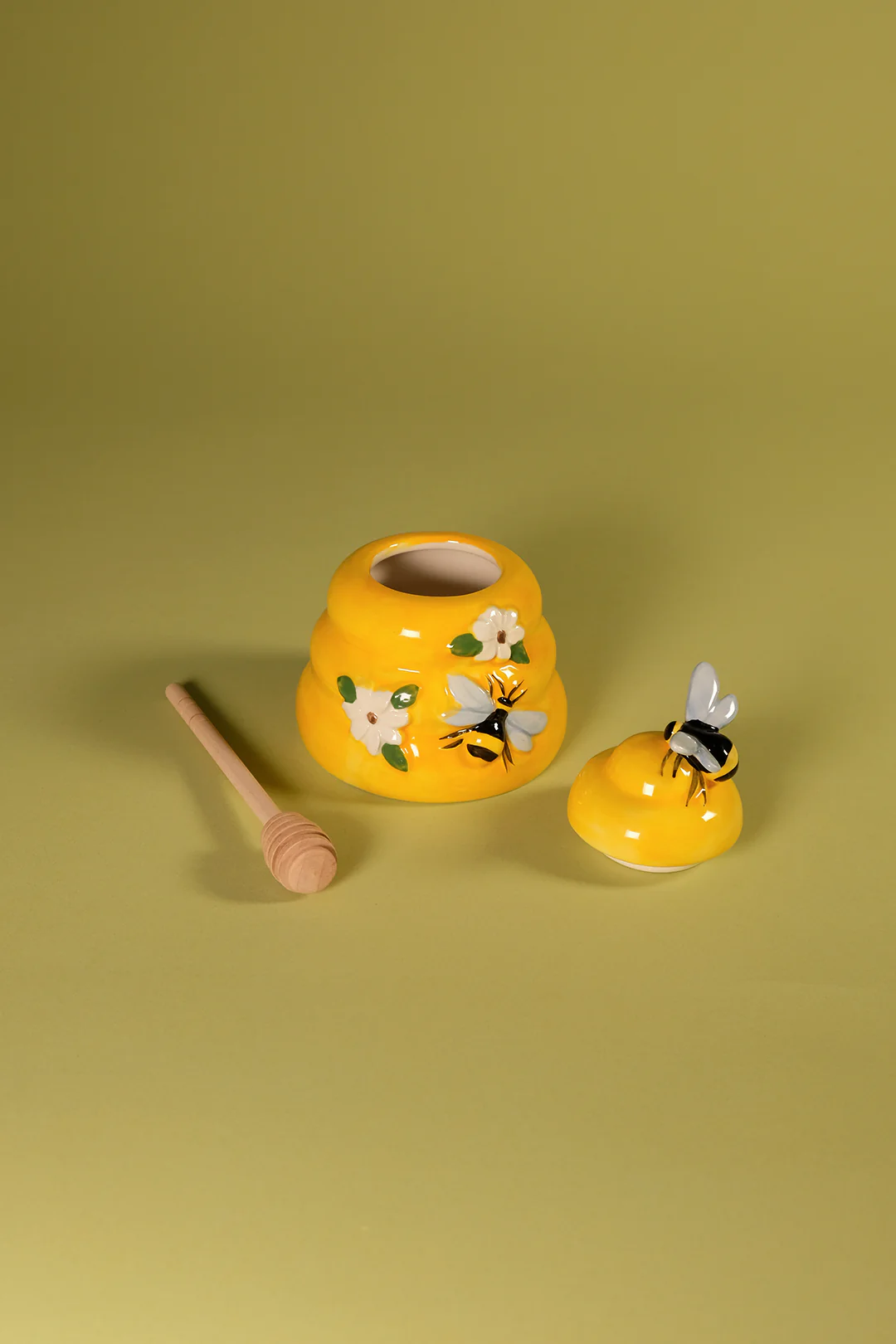 Yellow Hive Honey Pot